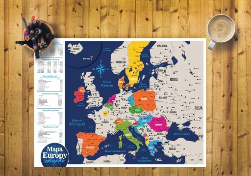 Mapa Europy zdrapka PRODUKT POLSKI EUROPA