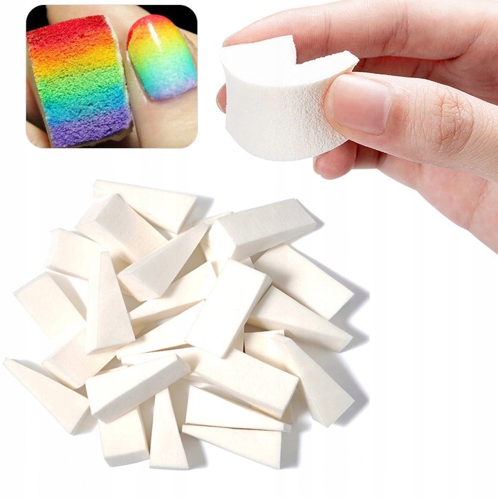 2x GĄBKA DO OMBRE MANICURE HYBRYD MAKIJAŻU ŻEL