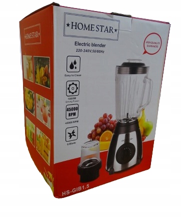 Blender Mikser Młynek kielichowy HOME STAR 1000 W srebrny/szary