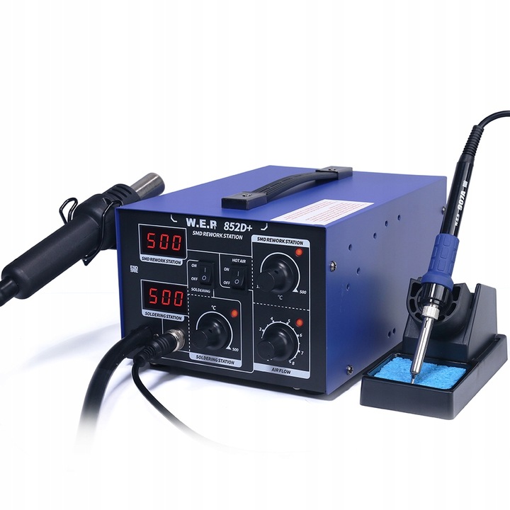 Stacja lutownicza HOTAIR WEP 852D+ 2w1 3 dysze 700W