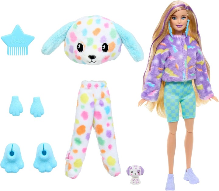Barbie Cutie Reveal Lalka PIESEK Dalmatyńczyk Seria Kolorowe marzenia HRK41