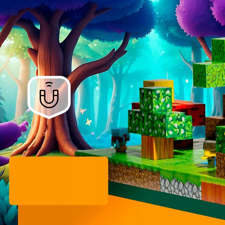 BUDOWANIE MAGNETYCZNE, 100 SZT. ELEMENTÓW MAGNETYCZNE KLOCKI KONSTRUKCYJNE