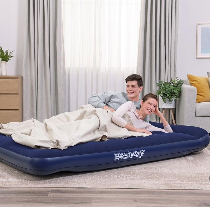 MATERAC DMUCHANY DWUOSOBOWY BESTWAY z pompką ŁÓŻKO TURYSTYCZNE 203 x 152CM
