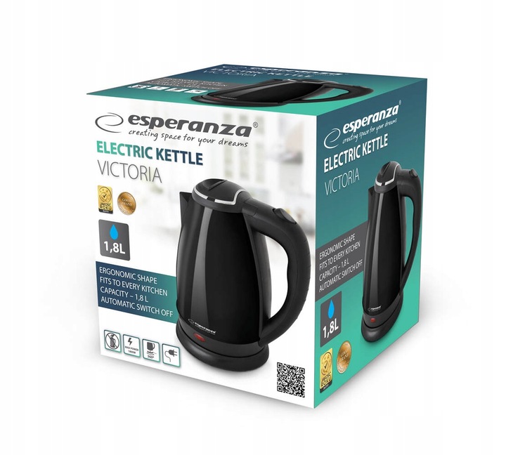 CZAJNIK ELEKTRYCZNY 1.8 L STAL NIERDZEWNA DUŻY MOCNY 1800W