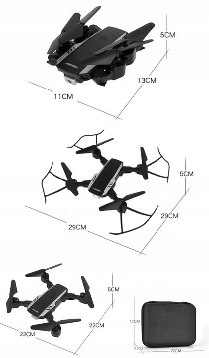 DRON KAMERA WIFI na Żywo ZAWIS POWRÓT ANDROID iOS 30MIN 2x Aku +GOGLE VR A