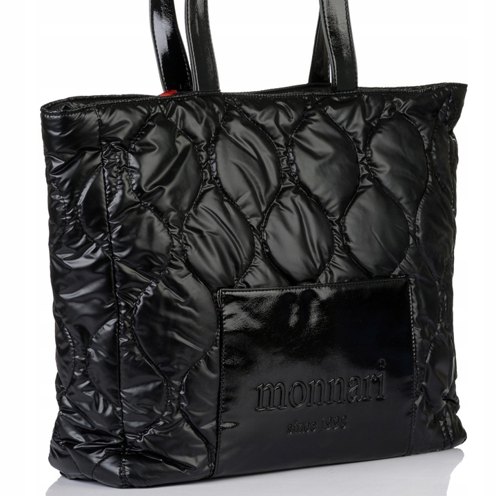 TOREBKA Damska MONNARI Duża Torba SHOPPER BAG Pojemna LOGO Premium Pikowana