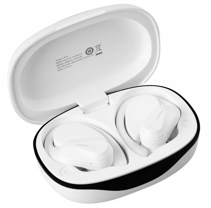 SŁUCHAWKI BEZPRZEWODOWE ZAUSZNE LENOVO LP75 WODOODPORNE GAMINGOWE SPORTOWE
