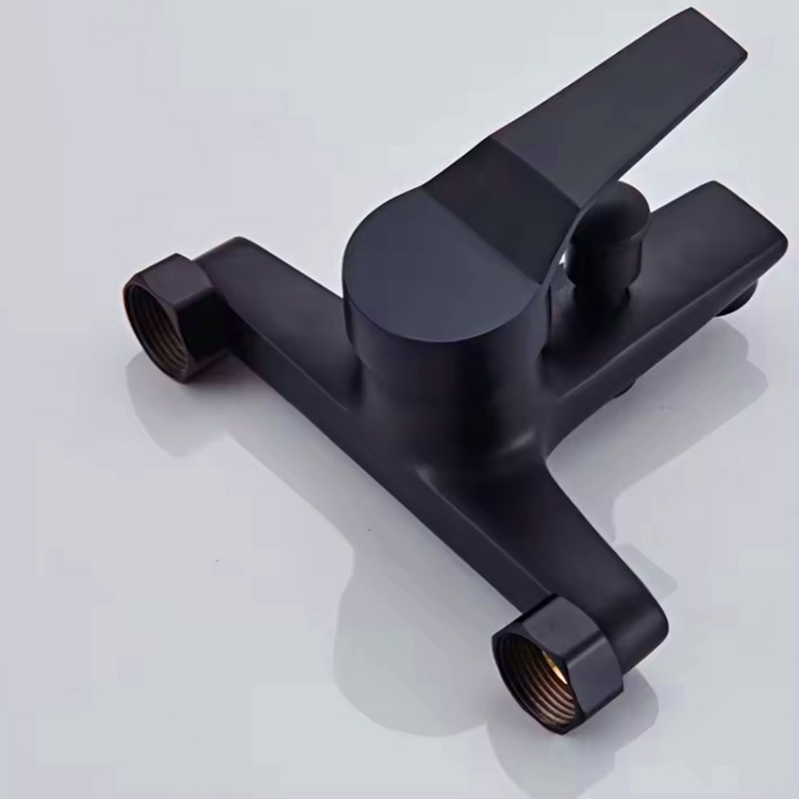 CZARNA BATERIA WANNOWA PRYSZNICOWA ŚCIENNA KRAN WANNY WĄŻ SŁUCHAWKA NATRYSK