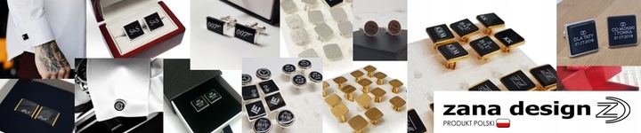 Złote spinki do mankietów personalizowane Prezent