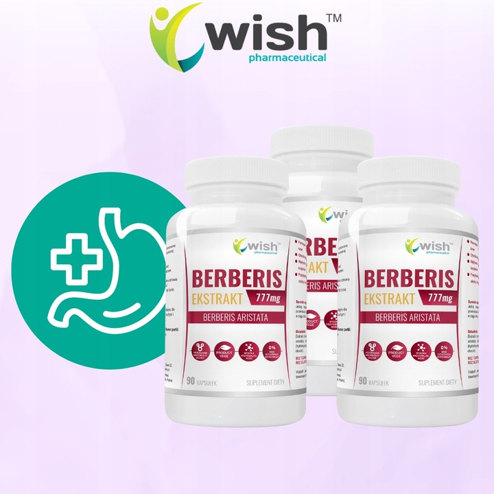 BERBERIS 777mg Niski Cukier Apetyt Odchudzanie Berberys Berberyna 270 kap