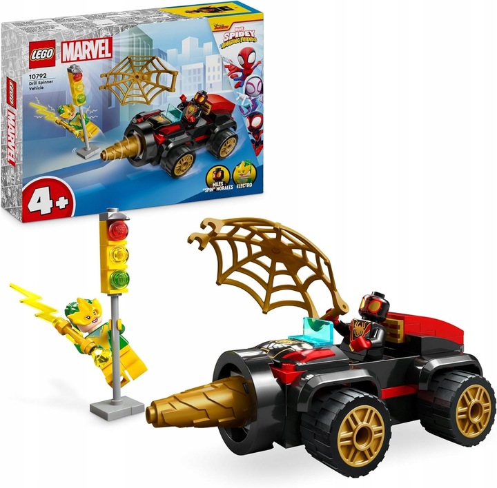 LEGO SPIDEY 10792 SAMOCHÓD SPIDERMANA POJAZD WIERTŁOWY AUTO I ELECTRO 4+