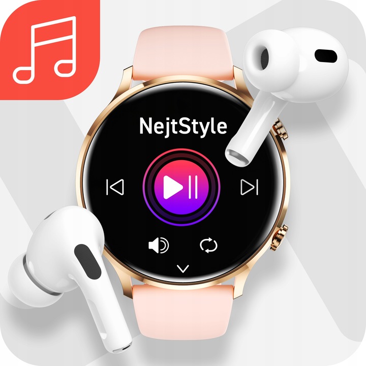 Smartwatch Zegarek Damski Pomiary Rozmowy Pulsometr Polskie Menu Elegancki