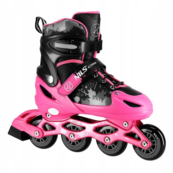 Łyżworolki Rolki Regulowane Rekreacyjne Kauczukowe Kółka Dziewczęce 39-42