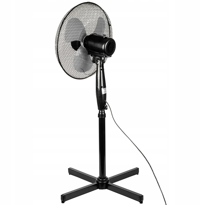 WIATRAK STOJĄCY WENTYLATOR PODŁOGOWY CZARNY/ BIALY