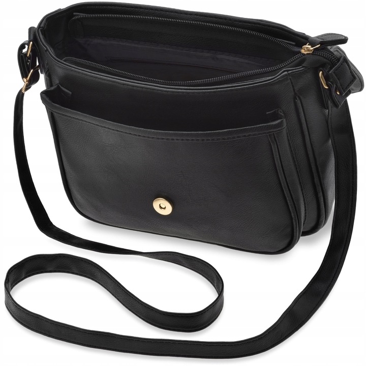 Piękna Torebka Damska Na Ramię Listonoszka A5 Skóra Pasek Miejska Torba