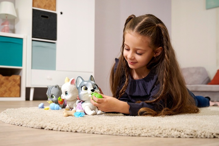 PAMPER PETZ PIESEK HUSKY PIJE SIKA PIELUSZKOWY GANG 20 CM + BUTELKA SMOCZEK