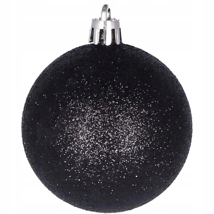 BOMBKI CHOINKOWE 100szt nietłukące ZESTAW XXL NA CHOINKĘ WZORY CZARNE ZŁOTE