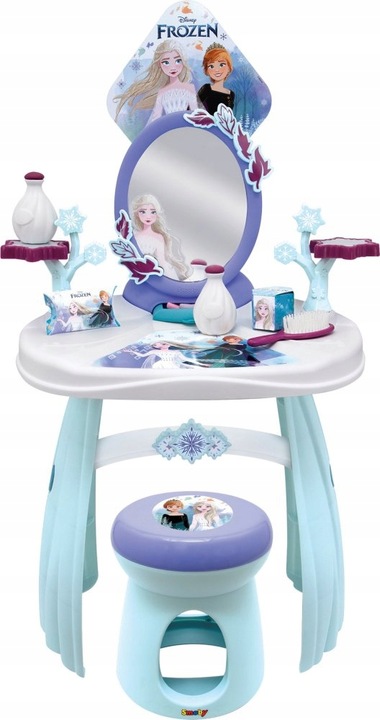 Smoby Toaletka Disney Kraina Lodu Salon Piękności Frozen 10 Akc Taboret