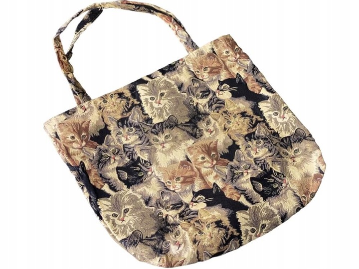 Gobelin Torba Duża 42x40 cm Kotki Koty