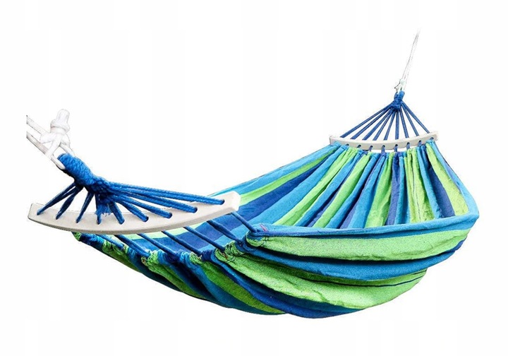 Hamak ogrodowy XXL 265x155cm | 2-osobowy, z pałąkami + torba