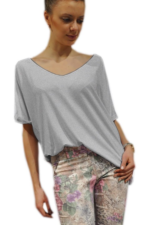 MIKOS*NOWOSĆ BLUZKA OVERSIZE, KIMONO Z DEKOLTEM SM