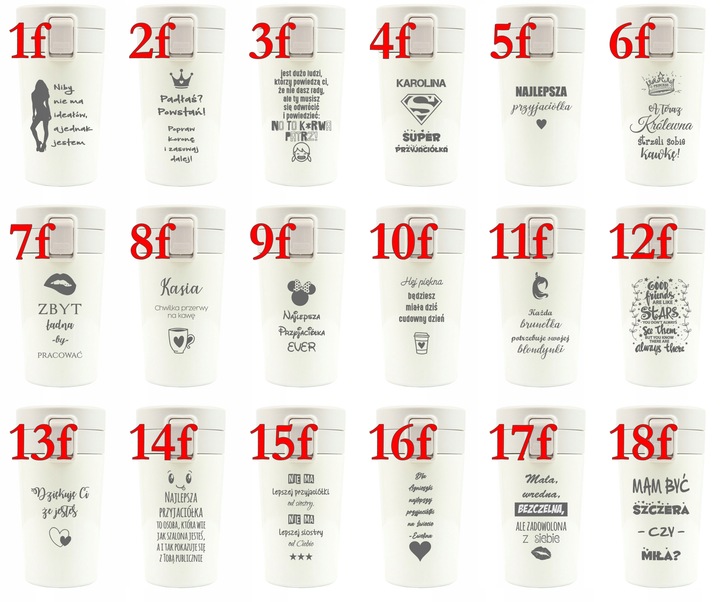 Kubek termiczny 300 ml prezent dla przyjaciółki TERMOS bidon +TWÓJ GRAWER
