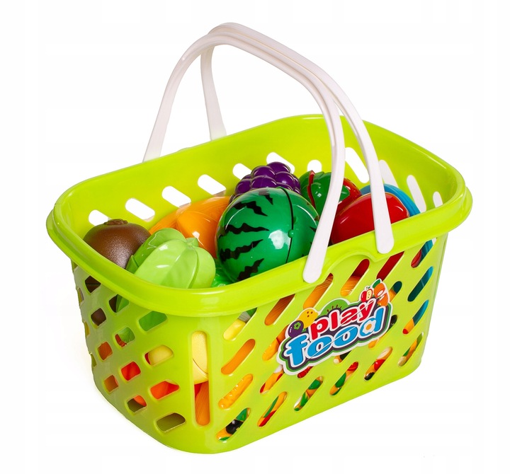 OWOCE WARZYWA DO KROJENIA na rzep zabawkowe jedzenie pizza + kosz na zakupy