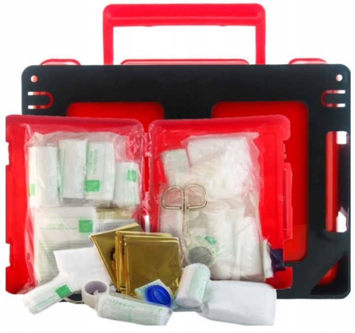 APTECZKA PIERWSZEJ POMOCY DO FIRMY BIURA ZAKŁADOWA ZESTAW + WIESZAK ŚCIENNY