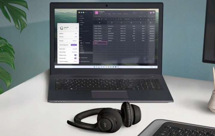 CZARNE SŁUCHAWKI NAUSZNE Bezprzewodowe LOGITECH Zone 300 Bluetooth