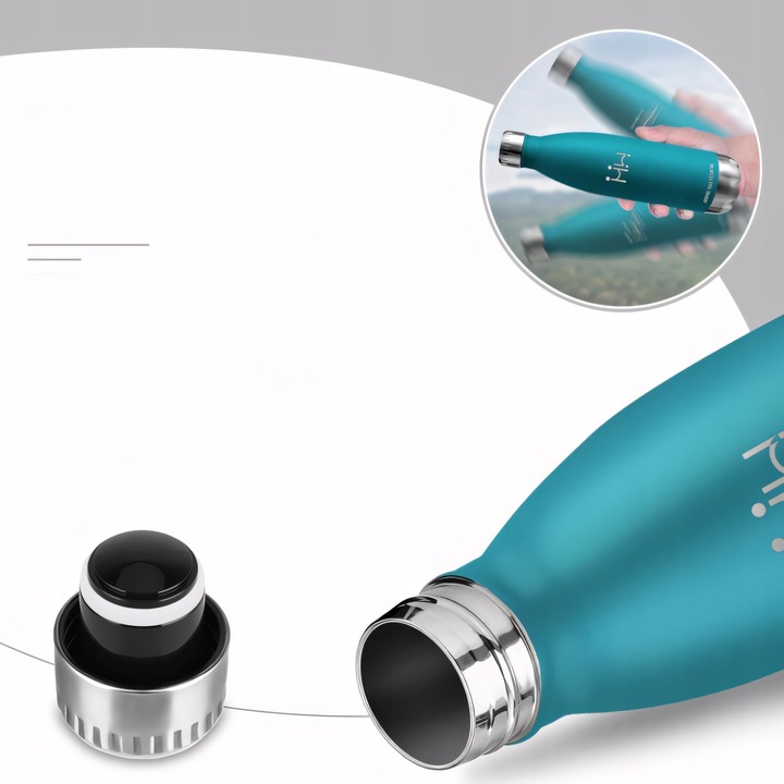 Butelka termiczna ze stali nierdzewnej 500ml wolna od BPA 12/24h izolacja