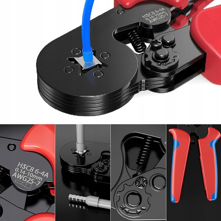 ZACISKARKA PRASKA do tulejek kablowych kabli konektorów +500 SZT AKCESORIÓW