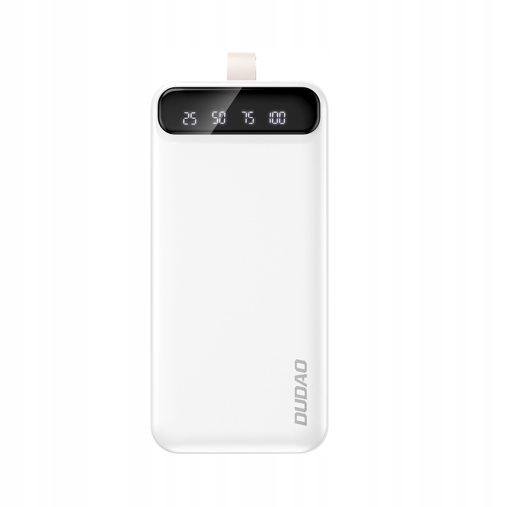 DUDAO DUŻY MOCNY POWERBANK 30000 mAh 2x USB / USB C Z LAMPKĄ LED