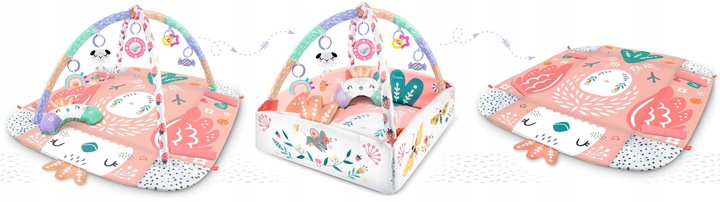 MATA EDUKACYJNA INTERAKTYWNA DLA NIEMOWLĄT DWUSTRONNA DUŻA XXL 5w1 NUKIDO