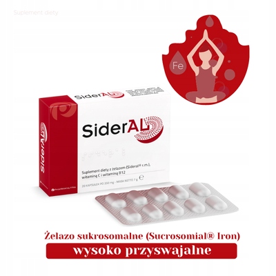 SiderAL 20 kapsułek żelazo sukrosomalne