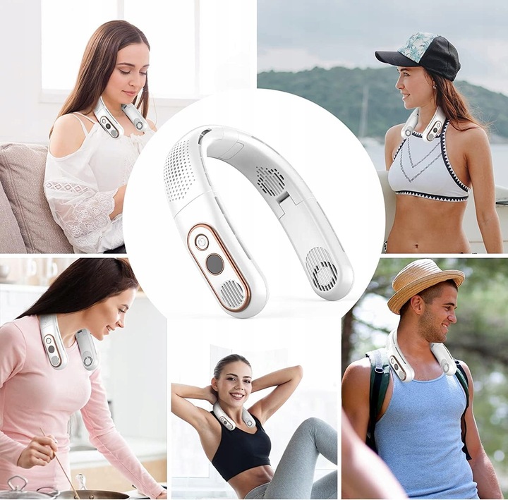 NECK FAN 3000MAH PORTABLE WITH 3 ADJUSTABLE SPEEDS USB FAN