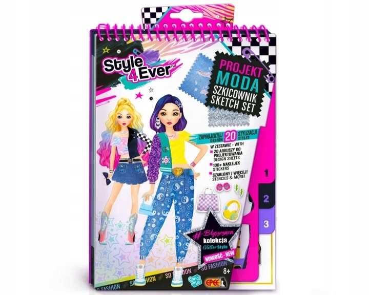 EPEE PROJEKT MODA zestaw kreatywny SZKICOWNIK dla dziewczynki +6 lat