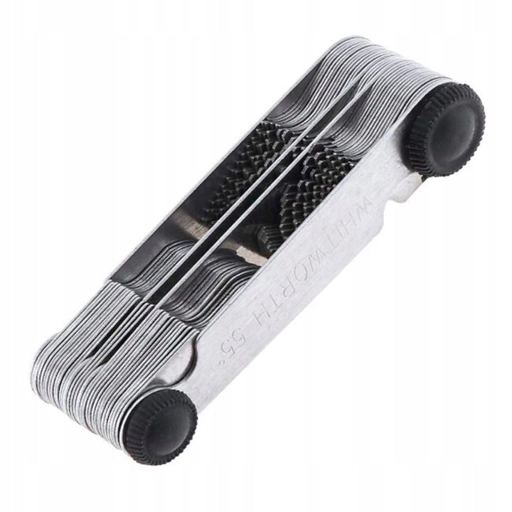 MIERNIK GWINTU WZORNIK ZARYSU METRYCZNE CALOWE 52 listki