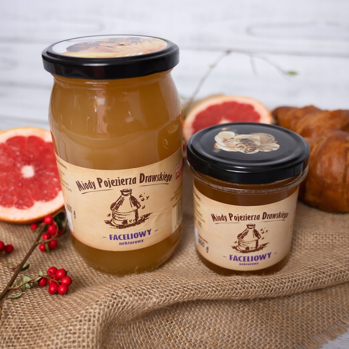 Miód Faceliowy 1100g naturalny świeży dla dzieci