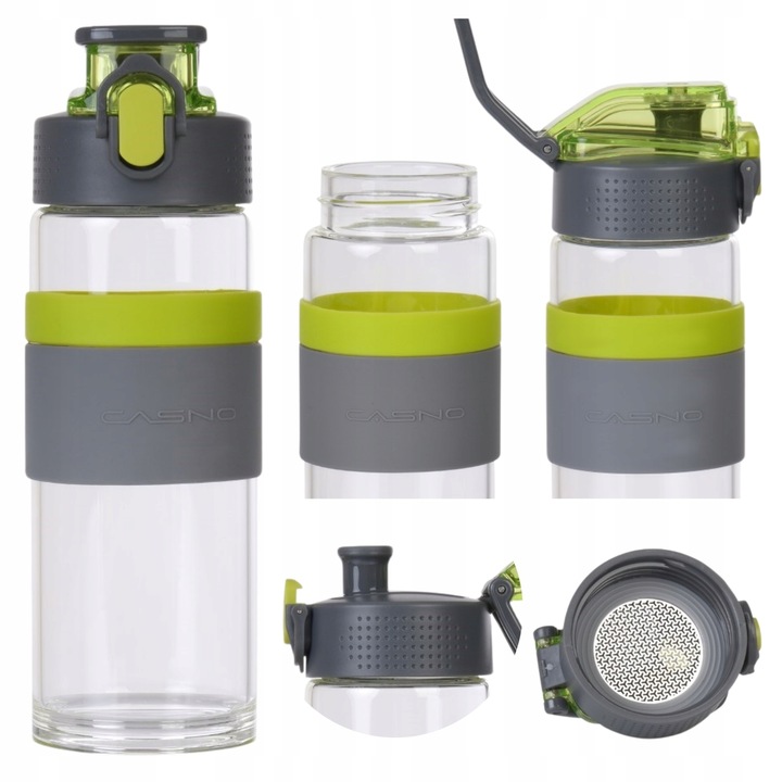 Szklana butelka ze szkła borokrzemowego CASNO 0,5L