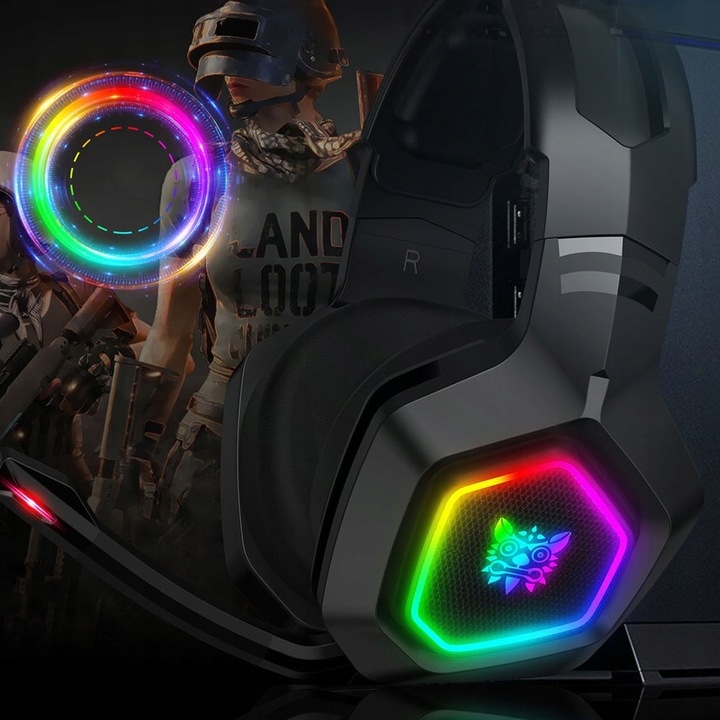 ONIKUMA K10 SŁUCHAWKI GAMINGOWE NAUSZNE PRZEWODOWE Z MIKROFONEM DO PC RGB