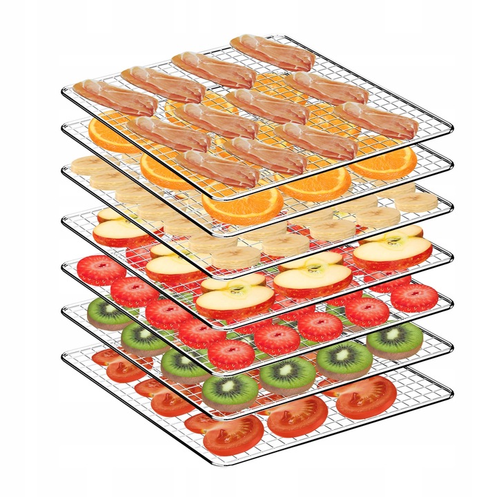 SUSZARKA SPOŻYWCZA DO GRZYBÓW WARZYW OWOCÓW DEHYDRATOR 600W 7 POZIOMÓW