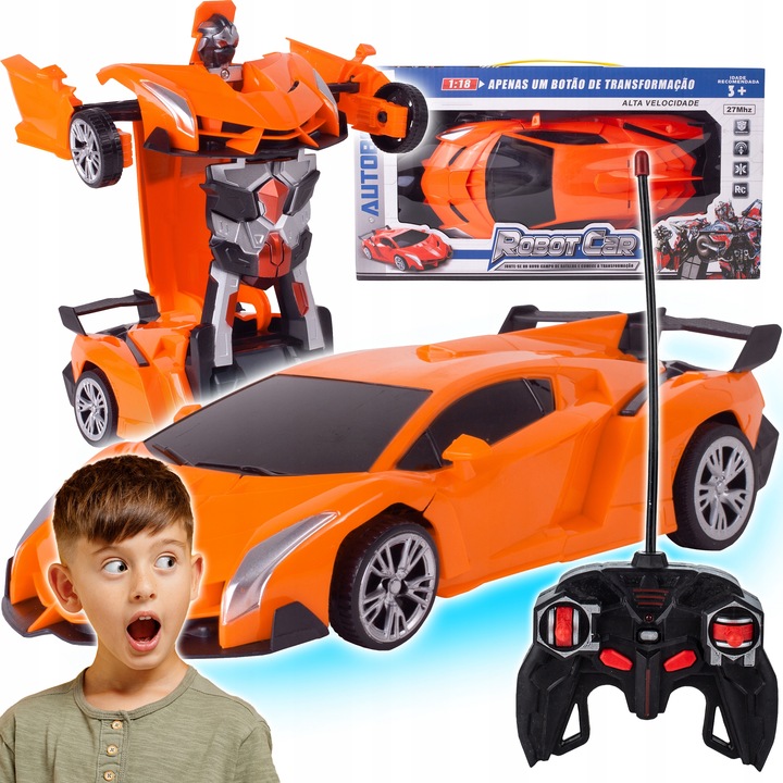 AUTO ROBOT TRANSFORMUJĄCY SAMOCHÓD NA PILOTA ZDALNIE STEROWANY DLA CHŁOPCA