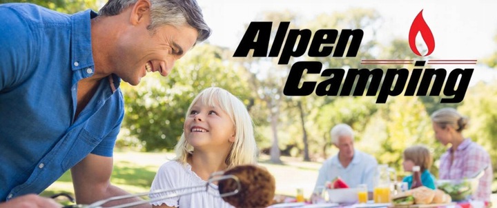 GRILL TURYSTYCZNY na KARTUSZ gazowy ALPEN CAMPING NEVADA + WALIZKA + 8x GAZ