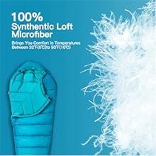 Bessport Śpiwór, od -10°C do 15°C, na 4 pory roku, typu mumia, gruby