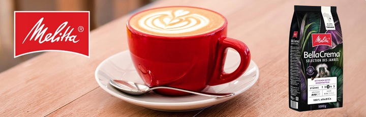 Kawa ziarnista MELITTA BELLACREMA SELECTION 1kg | 100% Arabica z Tanzanii