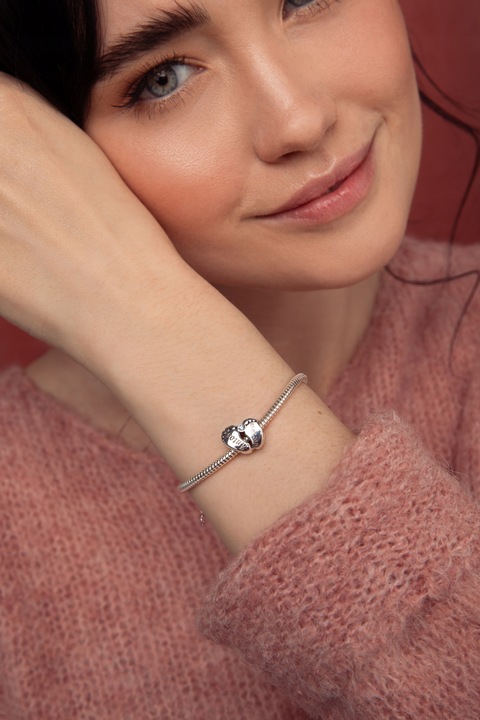 CHARMS srebro 925 koralik do bransoletek +GRAWER DANYCH prezent dla mamy