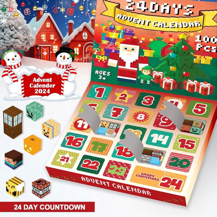 Kalendarz Adwentowy Minecraft - Minecraft Advent Calendar klocki figurki