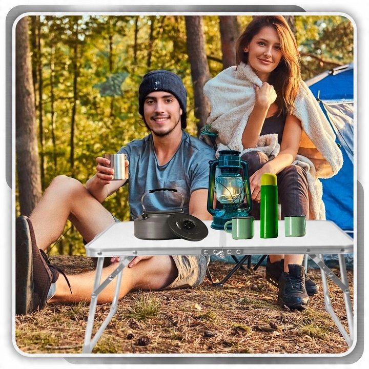 STOLIK TURYSTYCZNY SKŁADANY WALIZKA KEMPINGOWY NA RYBY BIWAK 60X40X25 -S-