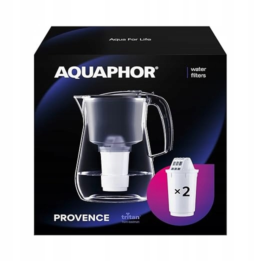 Dzbanek filrujący Aquaphor Provence 4.2 l z 2 wkładami. A5, czarny