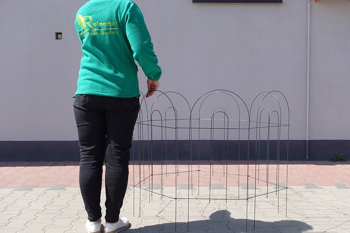 Ozdobny Płotek Ogrodowy 83cm Metal Rabatowy Do Ochrony Krzewów Roślin 308cm